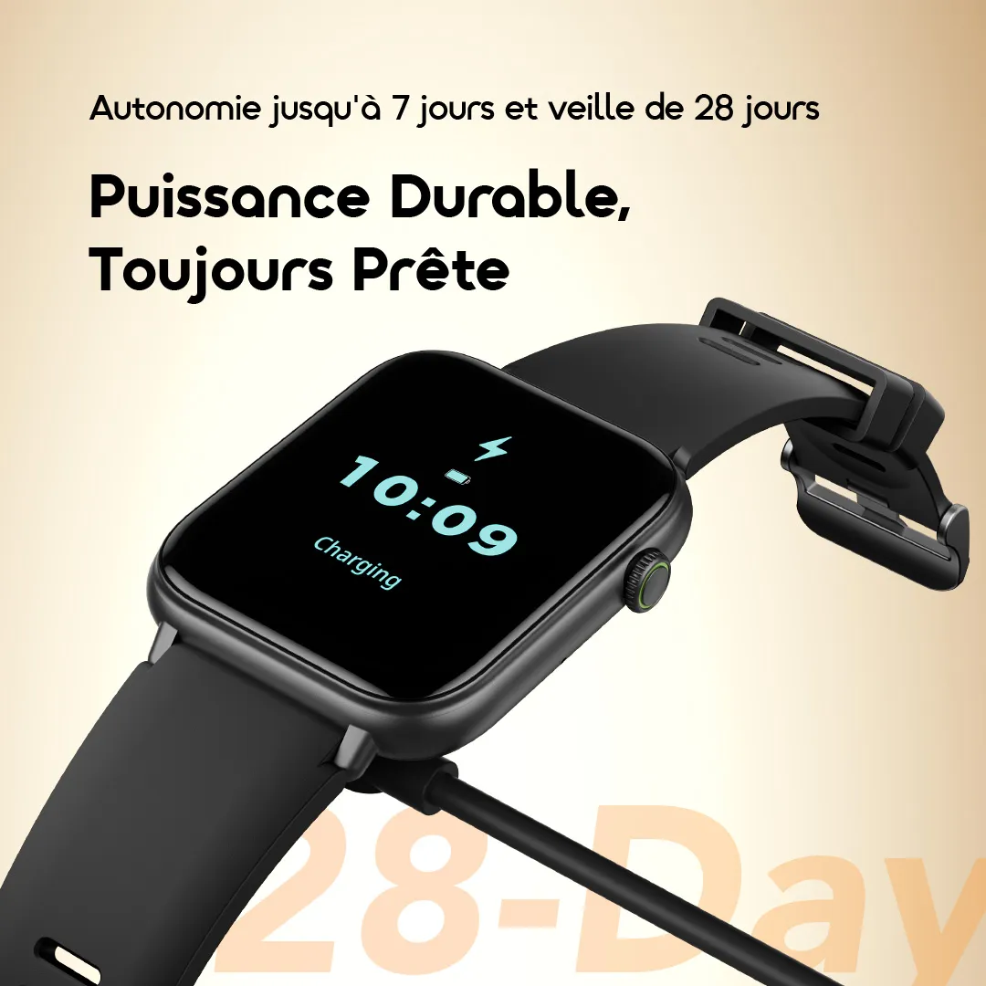 Oraimo Watch 6N OSW-8000N — Montre intelligente | Écran tactile couleur | Suivi de santé complet | Modes sportifs | Livraison Gabon | Kadmarket